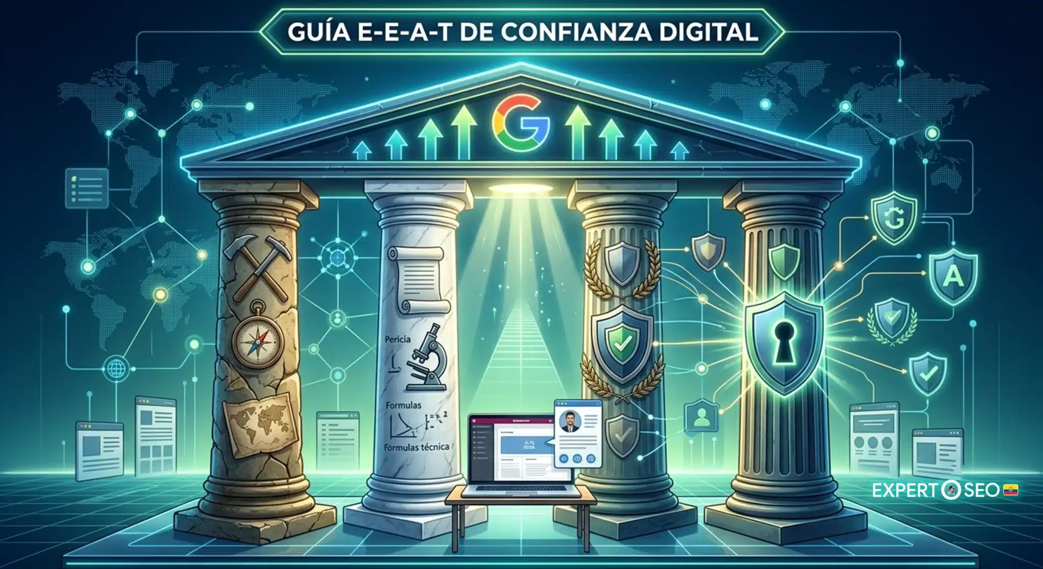 E-E-A-T y autoridad de dominio para ser una fuente confiable ante la inteligencia artificial en Ecuador