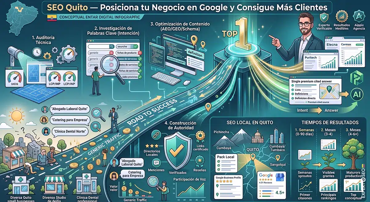 Servicio SEO en Quito: posicionamiento de negocios quiteños en los primeros resultados de Google